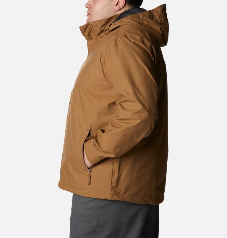Men's Columbia Cloud Crest Rain Jackets Brown | Plus Size CA-A0543